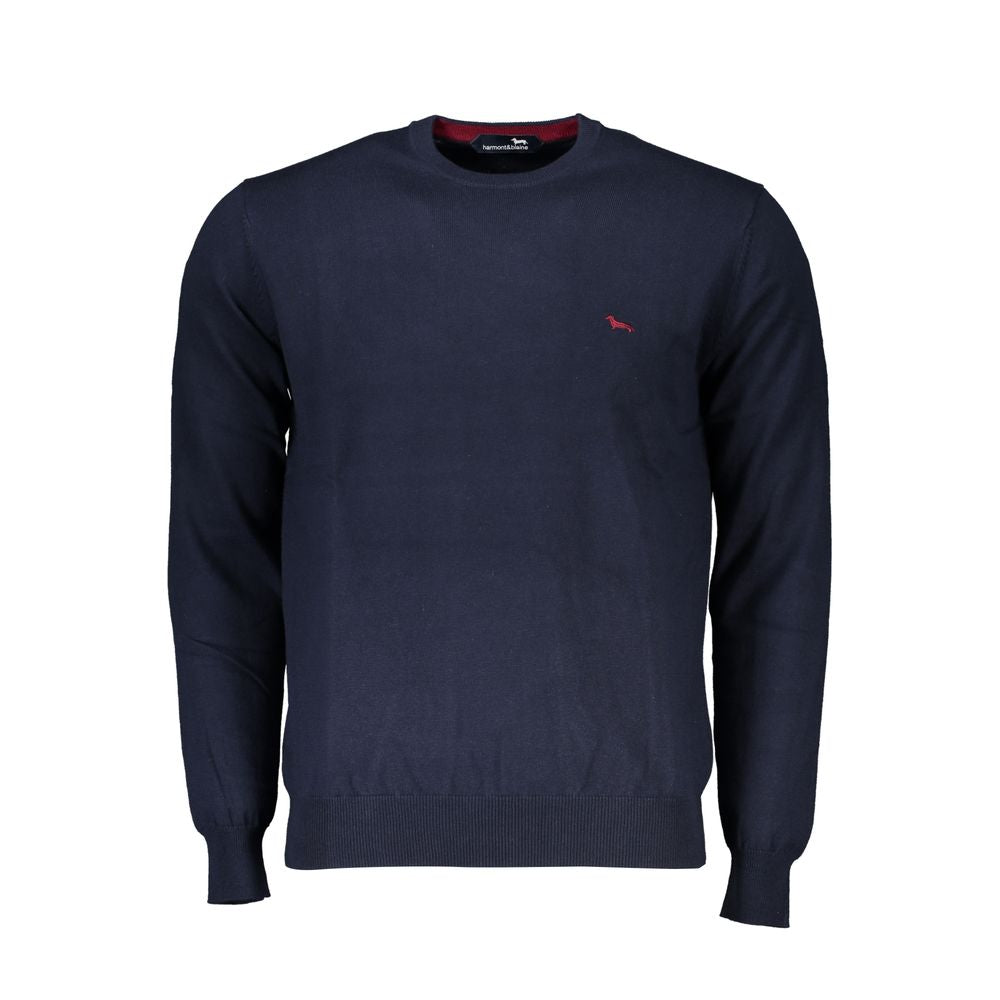 Sweater by Harmont & Blaine for men in cotton blue showcases an masterful silhouette, artfully detailed with a masterful crew neckline and for a sophisticated, premium finish.