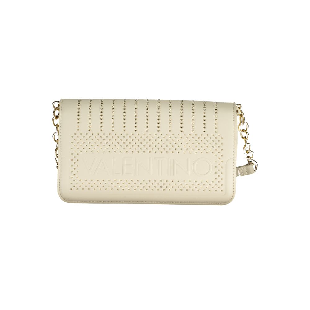 Shoulder Handbag by Mario Valentino for women in polyethylene white features a signature silhouette, showcasing a secure zipper and signature built-in-compartments & internal-pockets with versatile shoulder-strap & adjustable-strap for a sophisticated look.