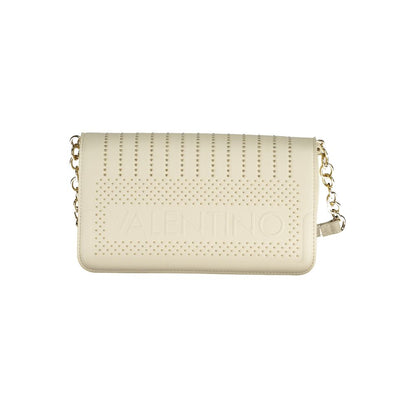 Shoulder Handbag by Mario Valentino for women in polyethylene white features a signature silhouette, showcasing a secure zipper and signature built-in-compartments & internal-pockets with versatile shoulder-strap & adjustable-strap for a sophisticated look.