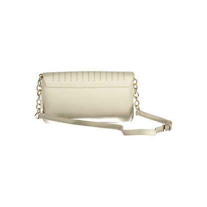 Shoulder Handbag by Mario Valentino for women in polyethylene white features an refined silhouette, showcasing a secure zipper, ample built-in-compartments & internal-pockets, and versatile shoulder-strap & adjustable-strap for a sophisticated refined aesthetic.