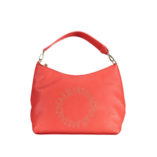 Hobo Convertible Handbag by Mario Valentino for women in faux leather red features a refined silhouette, showcasing a secure zipper and refined internal-pockets with versatile shoulder-strap, adjustable-strap & handle for a refined finish.
