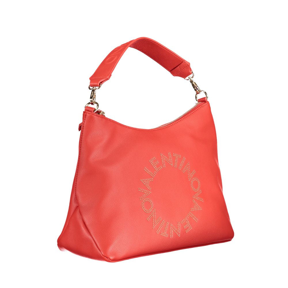 Hobo Convertible Handbag by Mario Valentino for women in faux leather red features a exquisite silhouette with a secure zipper, ample internal-pockets, and versatile shoulder-strap, adjustable-strap & handle for a exquisite look.
