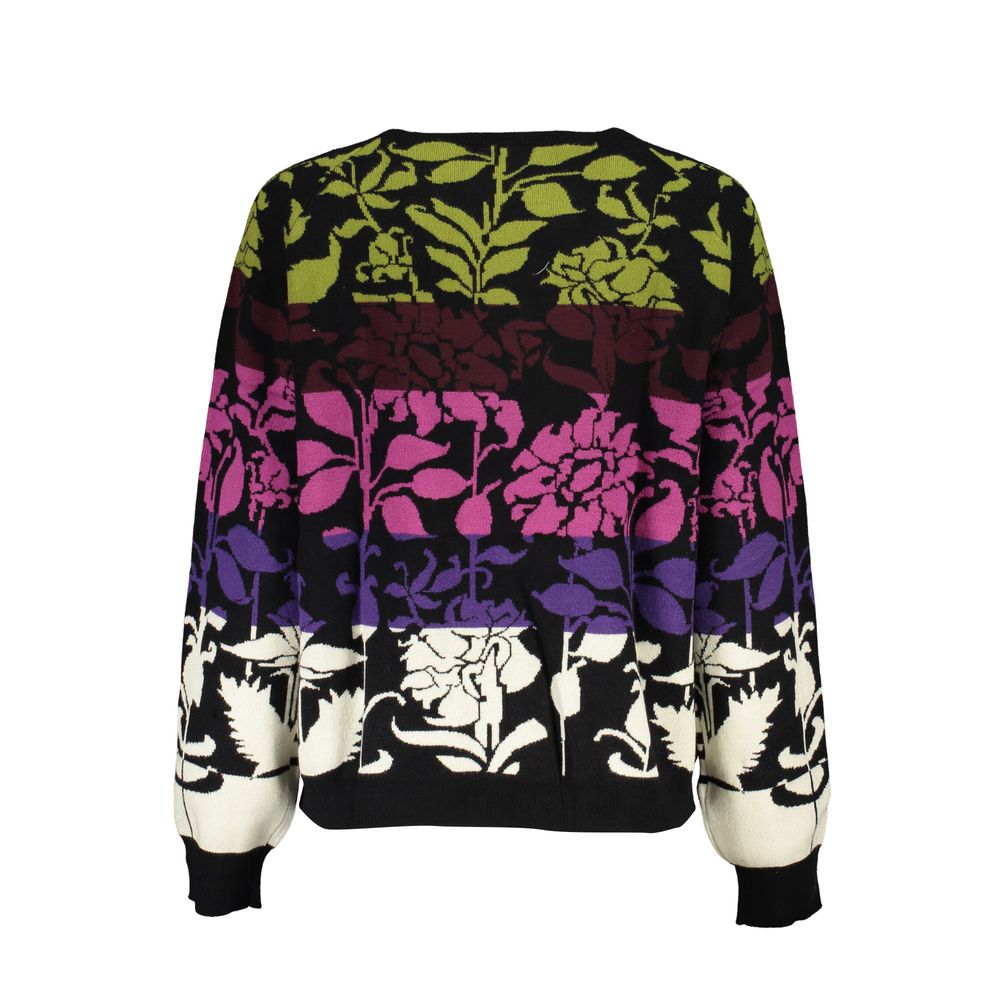 Sweatshirt by Desigual for women in polyester black presents a smart casual silhouette, featuring a smart casual and for a sophisticated look.