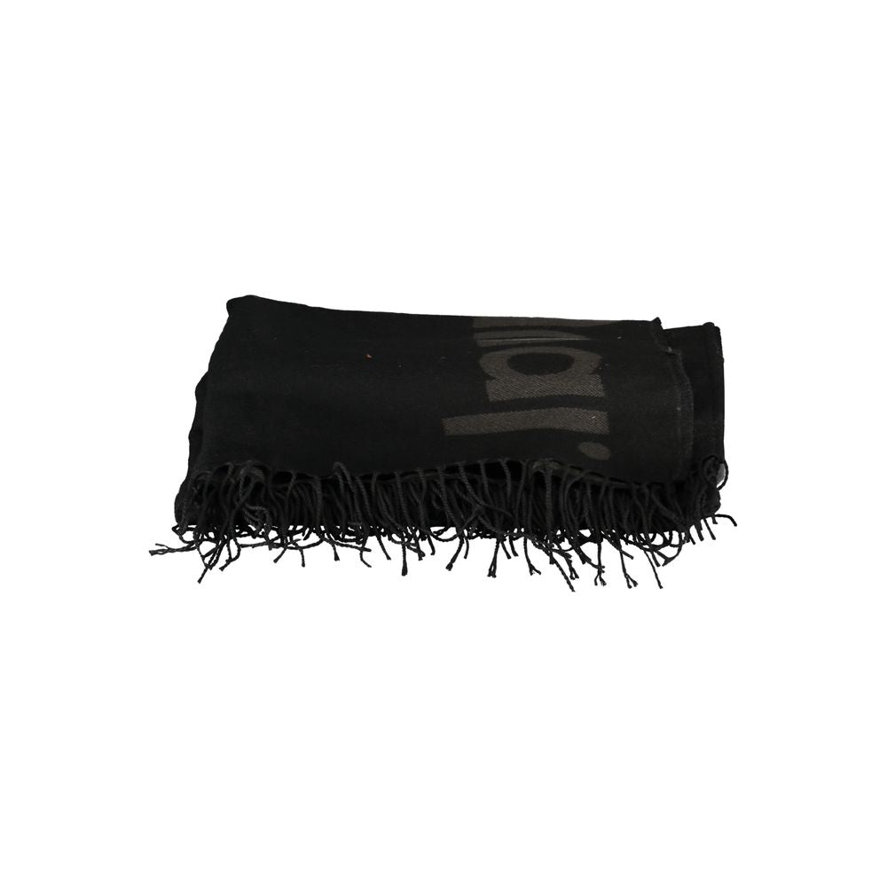 Sweater by Desigual for women in polyester black features an polished silhouette, showcasing refined and a sophisticated wrap neckline for a truly polished finish.