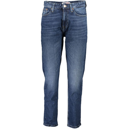 Pants by Tommy Hilfiger for women in cotton blue features a enduring silhouette, showcasing a enduring slim and long with a high rise for a premium, tailored aesthetic.