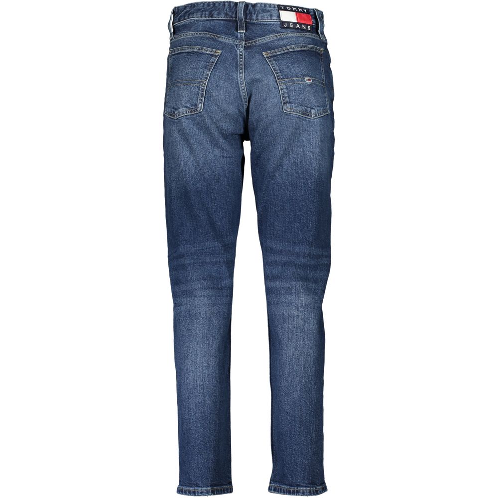 Pants by Tommy Hilfiger for women in cotton blue features a utilitarian slim with a utilitarian long and high rise to create a sophisticated, premium look.