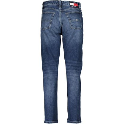 Pants by Tommy Hilfiger for women in cotton blue features a utilitarian slim with a utilitarian long and high rise to create a sophisticated, premium look.