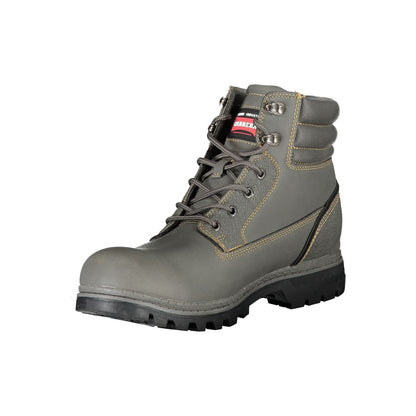 Lace-Up Boots by Carrera for men in polyester & polyethylene brown & gray features an dynamic silhouette, showcasing the dynamic Men's Polyester & Polyethylene Lace-Up Boots design with its distinctive and elegant .