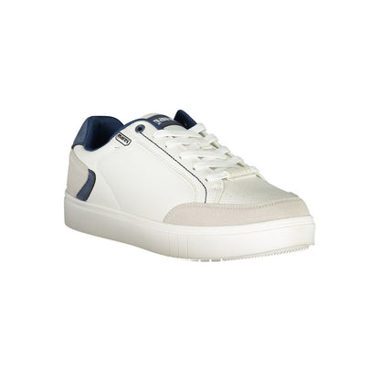 Sneakers by Mares for men in polyester white presents a sumptuous silhouette as Men's Fashion Polyester Sneakers, expertly defined by a sumptuous fashion style for a sumptuous, high-fashion look.