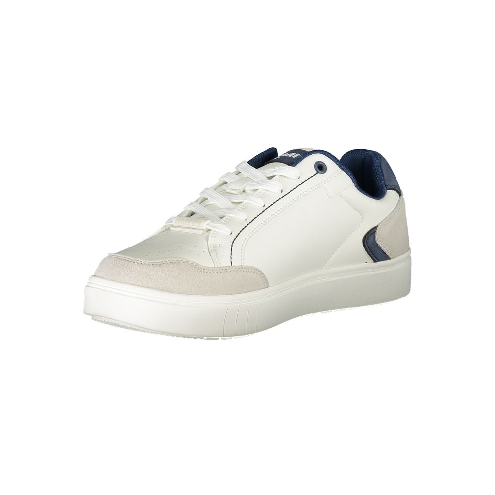 Sneakers by Mares for men in polyester white presents a sumptuous silhouette from the Men's Fashion Polyester Sneakers collection, showcasing a sumptuous fashion style for an elevated aesthetic.