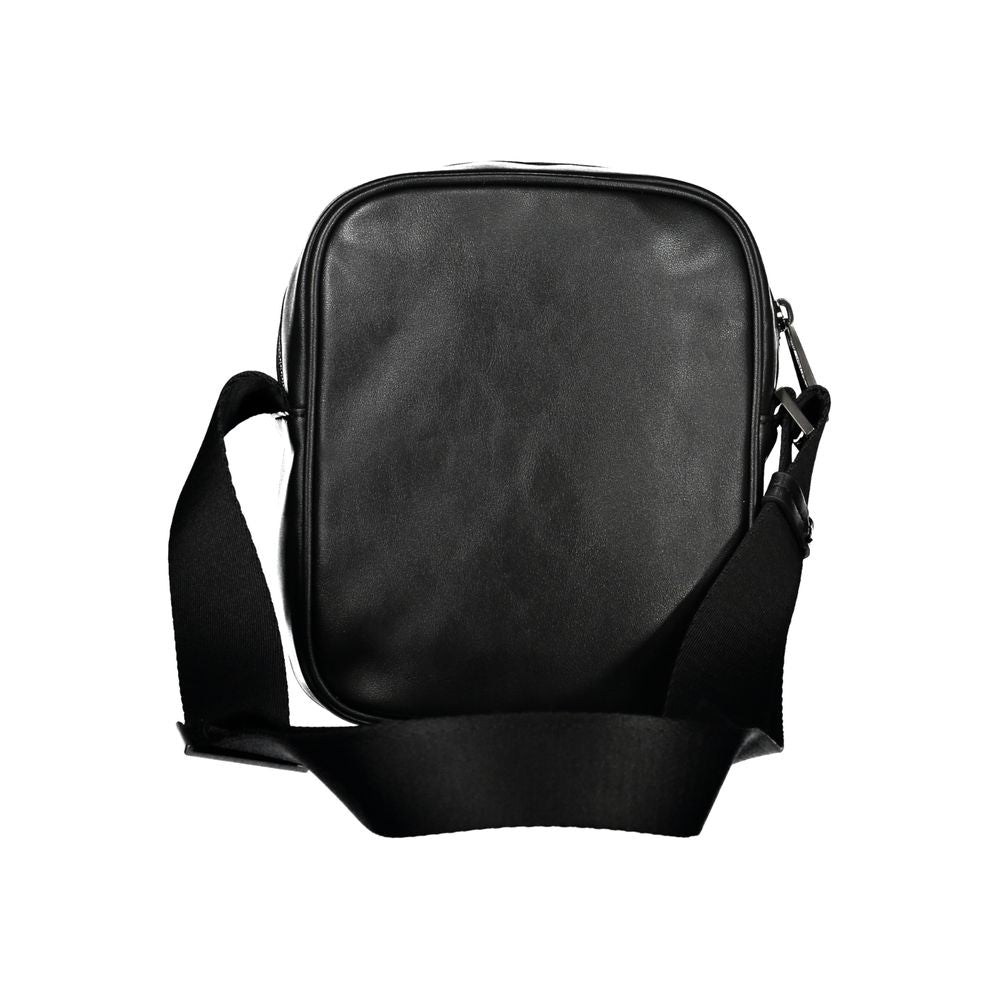 Shoulder Bag by Calvin Klein for men in polyester & polyethylene black features an effortlessly chic silhouette with a secure zipper, ample external-pockets & internal-pockets, and versatile shoulder-strap & adjustable-strap for effortlessly chic everyday luxury.