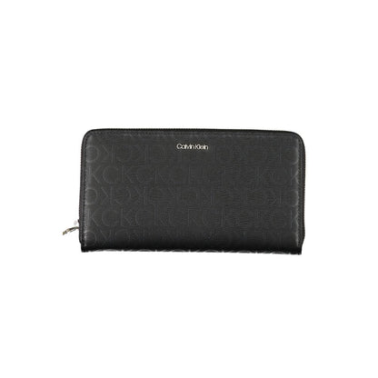 Cardholder Wallet by Calvin Klein for women in polyester & polyethylene black presents a streamlined silhouette, showcasing the sophisticated design of the Polyester & Polyethylene Cardholder Wallet collection with functional card-organization rfid-protection coin-purse.