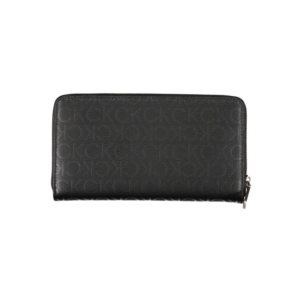Cardholder Wallet by Calvin Klein for women in polyester & polyethylene black showcases a refined silhouette, artfully capturing the essence of the refined Polyester & Polyethylene Cardholder Wallet design with functional card-organization rfid-protection coin-purse.