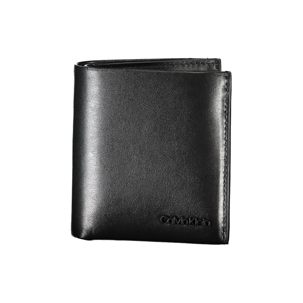 Cardholder Wallet by Calvin Klein for men in leather black presents a refined silhouette, artfully capturing the essence of the Leather Cardholder Wallet design with sophisticated card-organization rfid-protection coin-purse for a refined look.