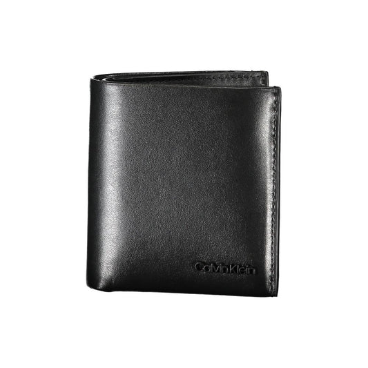 Cardholder Wallet by Calvin Klein for men in leather black presents a refined silhouette, artfully capturing the essence of the Leather Cardholder Wallet design with sophisticated card-organization rfid-protection coin-purse for a refined look.