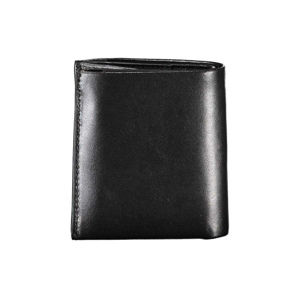Cardholder Wallet by Calvin Klein for men in leather black showcases a refined silhouette, artfully capturing the essence of the refined Leather Cardholder Wallet design with functional card-organization rfid-protection coin-purse.
