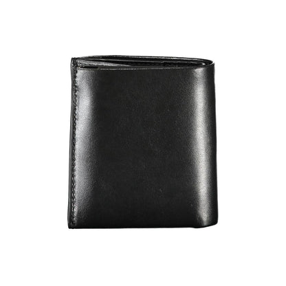 Cardholder Wallet by Calvin Klein for men in leather black showcases a refined silhouette, artfully capturing the essence of the refined Leather Cardholder Wallet design with functional card-organization rfid-protection coin-purse.