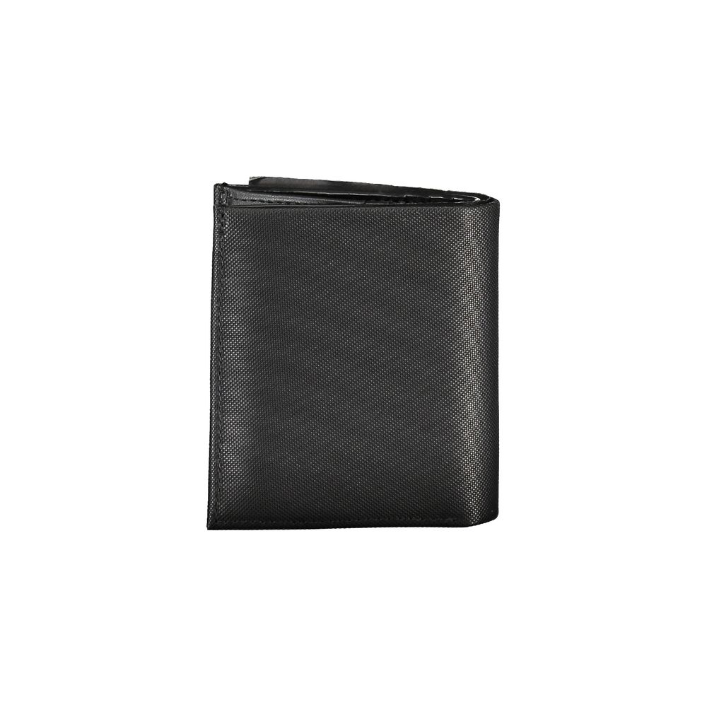 Cardholder Wallet by Calvin Klein for men in leather black showcases a discerning silhouette, artfully capturing the essence of Leather Cardholder Wallet with its functional card-organization rfid-protection coin-purse.