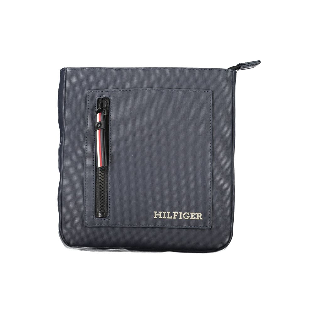 Shoulder Bag by Tommy Hilfiger for men in polyethylene blue features a stately silhouette, showcasing a secure zipper, ample internal-pockets, and stately shoulder-strap & adjustable-strap for a stately finish.
