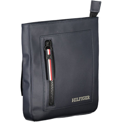 Shoulder Bag by Tommy Hilfiger for men in polyethylene blue features a stately silhouette, showcasing a secure zipper, ample internal-pockets, and stately shoulder-strap & adjustable-strap for a stately finish.