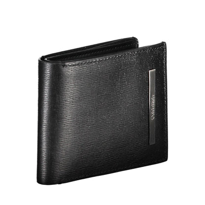 Cardholder Wallet by Calvin Klein for men in polyester leather black presents a architectural silhouette from the Polyester Leather Cardholder Wallet collection, showcasing architectural card-organization rfid-protection eco-friendly bifold coin-purse for a architectural finish.