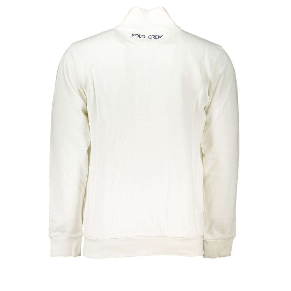 Sweatshirt by La Martina for men in cotton white features an provocated silhouette, detailed with a provocated and a refined for a sophisticated aesthetic.