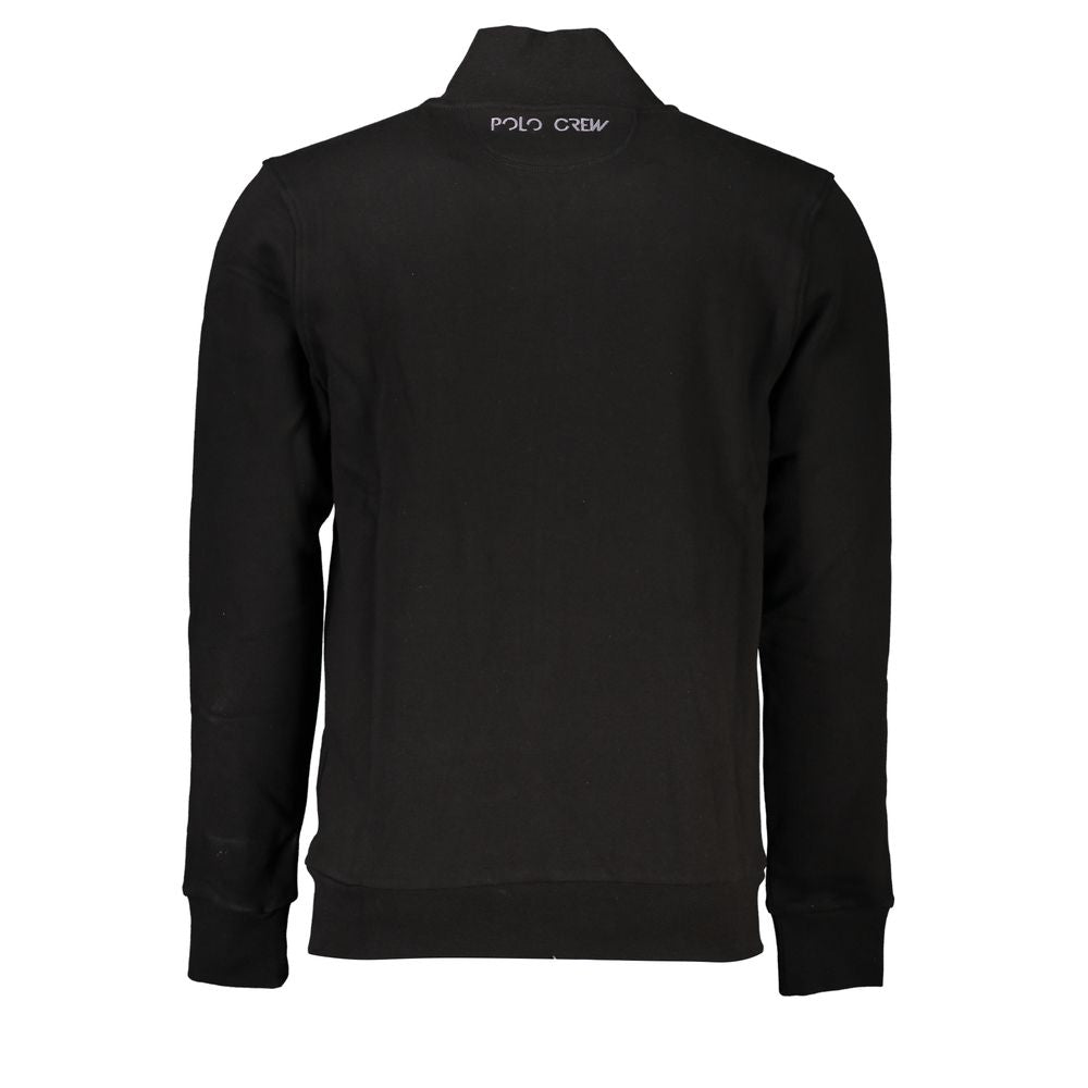 Sweater by La Martina for men in cotton black showcases a discreet silhouette, finished with a discreet and for a discreet look.