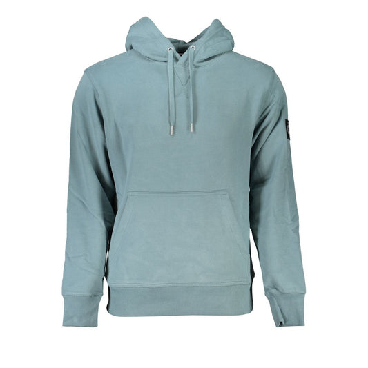 Hooded Sweatshirt Hoodie by Calvin Klein for men in cotton green features a slouchy chic silhouette, detailed with a slouchy chic and a signature hooded neckline for an elevated aesthetic.