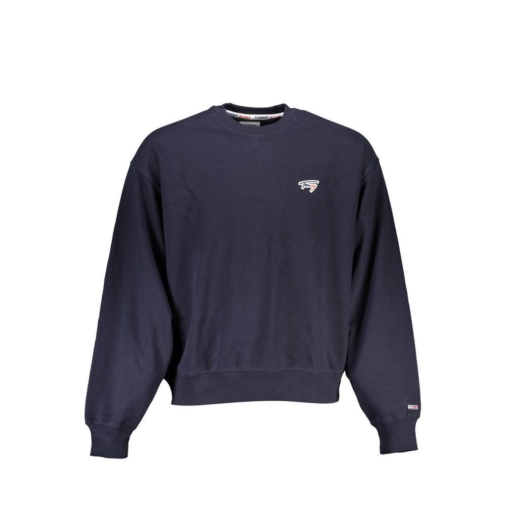 Sweatshirt by Tommy Hilfiger for men in cotton polyester blue presents a smart casual silhouette, featuring a smart casual crew neckline and for a sophisticated look.