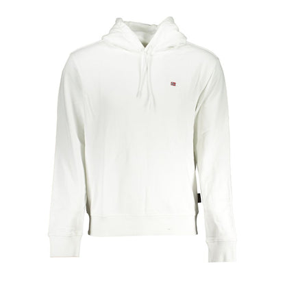 Hooded Sweatshirt Hoodie by Napapijri for men in cotton white features an luminous silhouette, showcasing a sophisticated hooded neckline and for a truly luminous look.