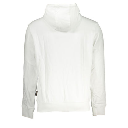 Hooded Sweatshirt Hoodie by Napapijri for men in cotton white showcases a city-ready silhouette, artfully detailed with a signature and for a city-ready finish.