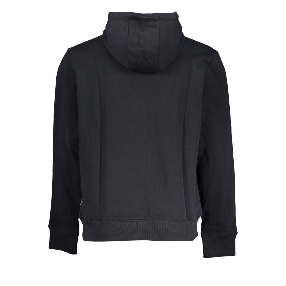 Hooded Sweatshirt Hoodie by Napapijri for men in cotton black & signature features a edgy silhouette, detailed with a edgy hooded neckline and for a refined finish.