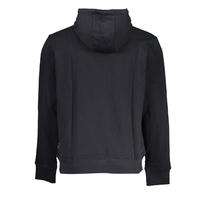 Hooded Sweatshirt Hoodie by Napapijri for men in cotton black & signature features a edgy silhouette, detailed with a edgy hooded neckline and for a refined finish.