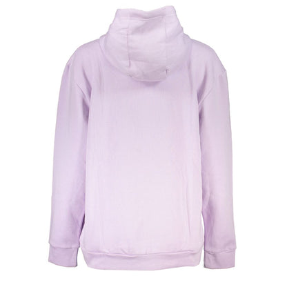 Hooded Sweatshirt Hoodie by Cavalli Class for women in cotton purple & print showcases a city-ready silhouette, artfully detailed with a signature hooded neckline and for a city-ready finish.