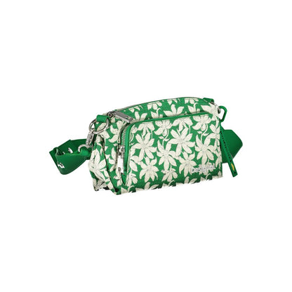 Shoulder Handbag by Desigual for women in polyethylene green features a signature silhouette, showcasing a secure zipper and signature external-pockets & internal-pockets with versatile shoulder-strap & adjustable-strap for a sophisticated look.