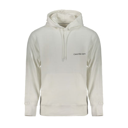 Hooded Sweatshirt Hoodie by Calvin Klein for men in cotton white & print features an avant-garde silhouette, showcasing a sophisticated hooded neckline and detail for a truly avant-garde finish.