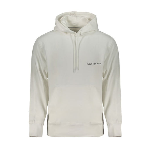 Hooded Sweatshirt Hoodie by Calvin Klein for men in cotton white & print features an avant-garde silhouette, showcasing a sophisticated hooded neckline and detail for a truly avant-garde finish.