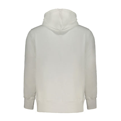 Hooded Sweatshirt Hoodie by Calvin Klein for men in cotton white & print features a slouchy chic silhouette, detailed with a slouchy chic and a signature for an elevated aesthetic.