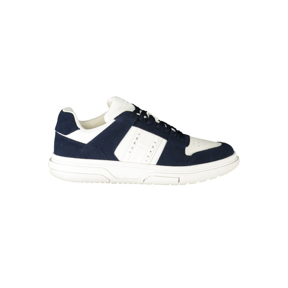 Sneakers by Tommy Hilfiger for men in polyester blue features an sumptuous design from the Men's Fashion Polyester Sneakers collection, highlighting a sumptuous fashion style for a premium, high-fashion look.