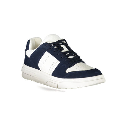Sneakers by Tommy Hilfiger for men in polyester blue presents a sumptuous silhouette as Men's Fashion Polyester Sneakers, expertly defined by a sumptuous fashion style for a sumptuous, high-fashion look.