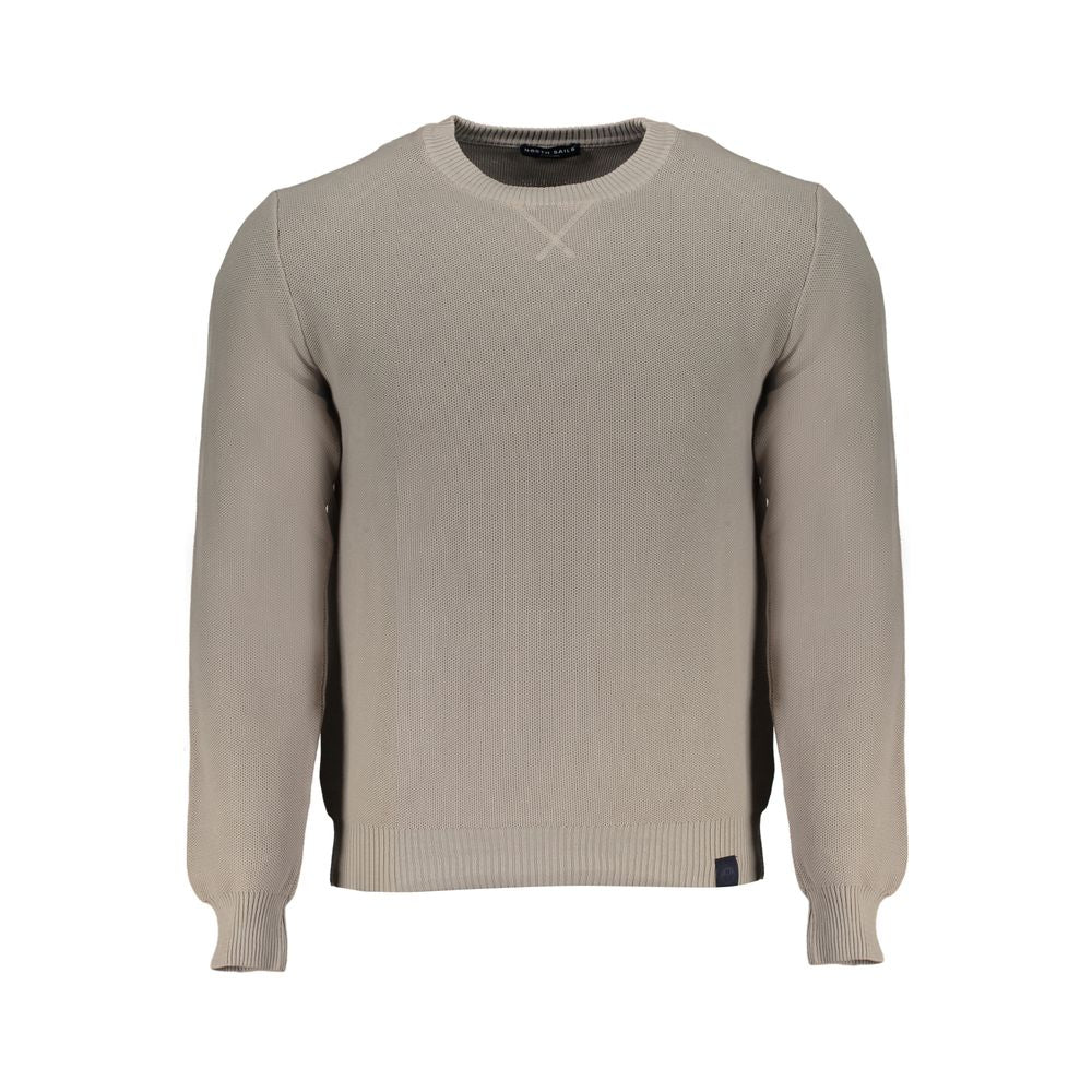 Sweater by North Sails for men in organic cotton gray features an polished silhouette, showcasing refined and a sophisticated crew neckline for a truly polished finish.
