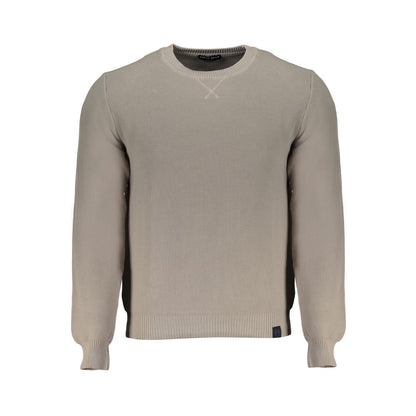 Sweater by North Sails for men in organic cotton gray features an polished silhouette, showcasing refined and a sophisticated crew neckline for a truly polished finish.