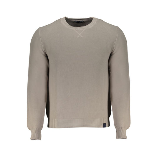 Sweater by North Sails for men in organic cotton gray features an polished silhouette, showcasing refined and a sophisticated crew neckline for a truly polished finish.