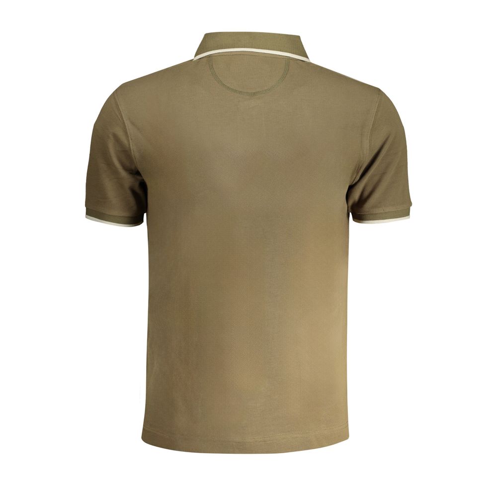 Polo Shirt by La Martina for men in stretch cotton green, white & signature presents a distinguished silhouette, showcasing a sophisticated and distinguished for a truly distinguished finish.