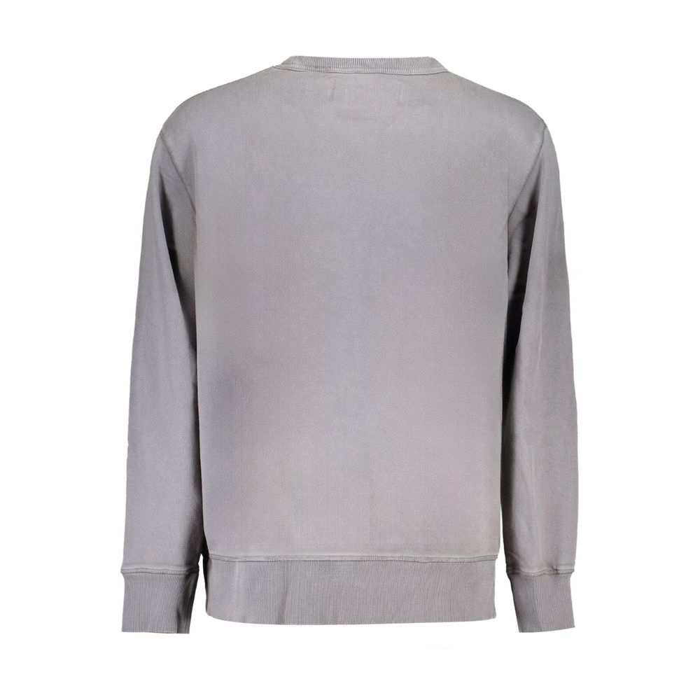 Sweatshirt by Calvin Klein for men in cotton brown, gray & signature features a unrivaled silhouette with a refined crew neckline and unrivaled detailing for a sophisticated look.