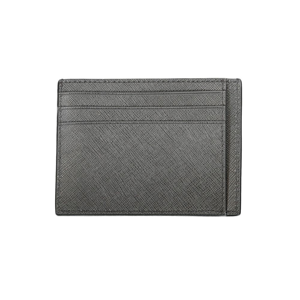 Cardholder Wallet by Calvin Klein for men in leather cotton polyester polyurethane beige & black presents a architectural silhouette from the Leather Cotton Polyester Polyurethane Cardholder Wallet collection, showcasing architectural card-organization for a architectural finish.