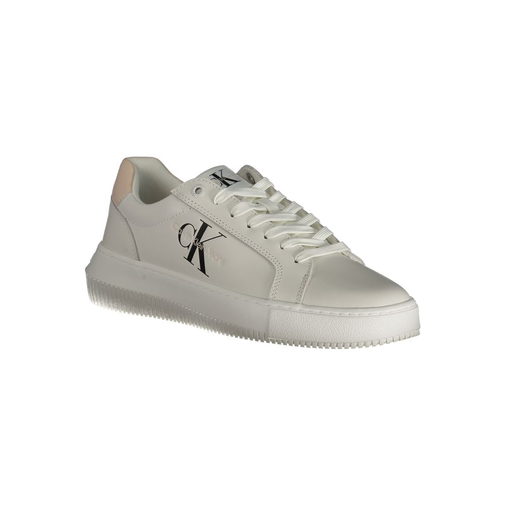 Sneakers by Calvin Klein for women in polyester white & print presents a sumptuous silhouette as Women's Fashion Polyester Sneakers, expertly defined by a sumptuous fashion style for a sumptuous, high-fashion look.
