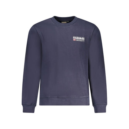 Sweatshirt by Napapijri for men in cotton blue & print features a unrivaled silhouette with a refined crew neckline and unrivaled long-sleeve detailing for a sophisticated look.