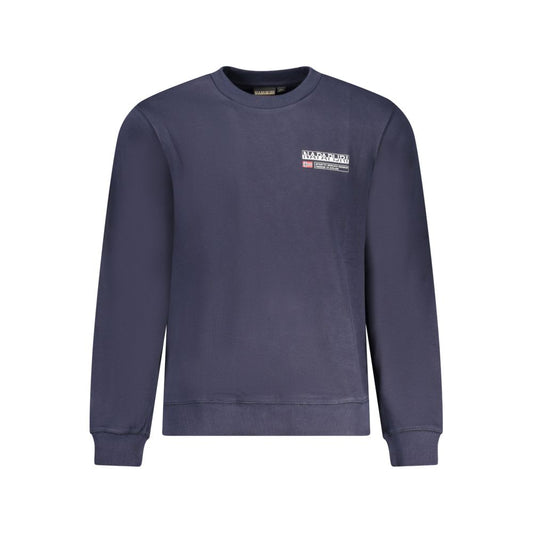 Sweatshirt by Napapijri for men in cotton blue & print features a unrivaled silhouette with a refined crew neckline and unrivaled long-sleeve detailing for a sophisticated look.