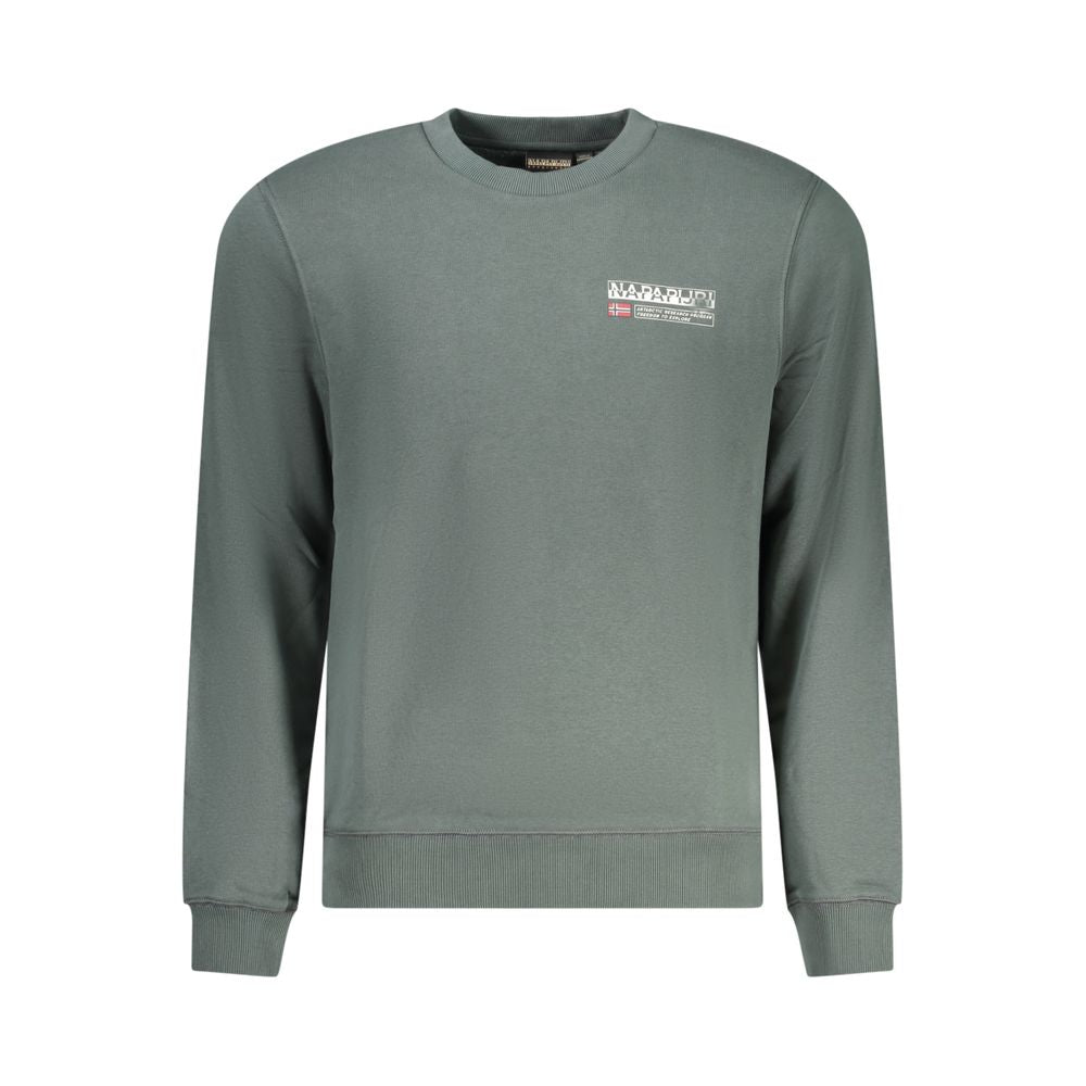 Sweatshirt by Napapijri for men in cotton green & print features a unrivaled silhouette with a refined crew neckline and unrivaled long-sleeve detailing for a sophisticated look.